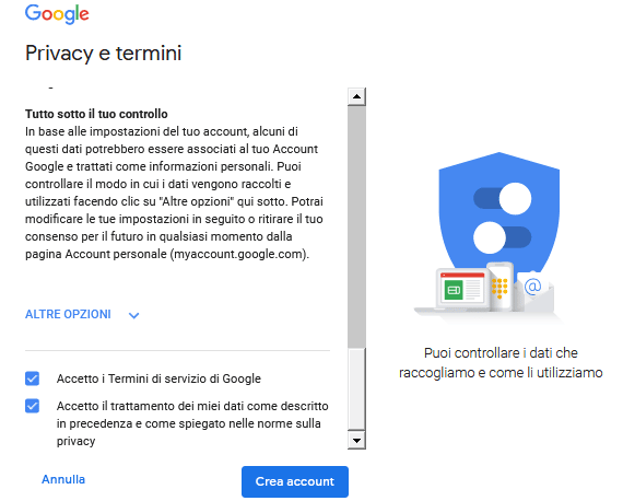 La privacy per Google è molto importante. Se vivi in Italia certamente riceverai le attenzioni del popolare motore di ricerca