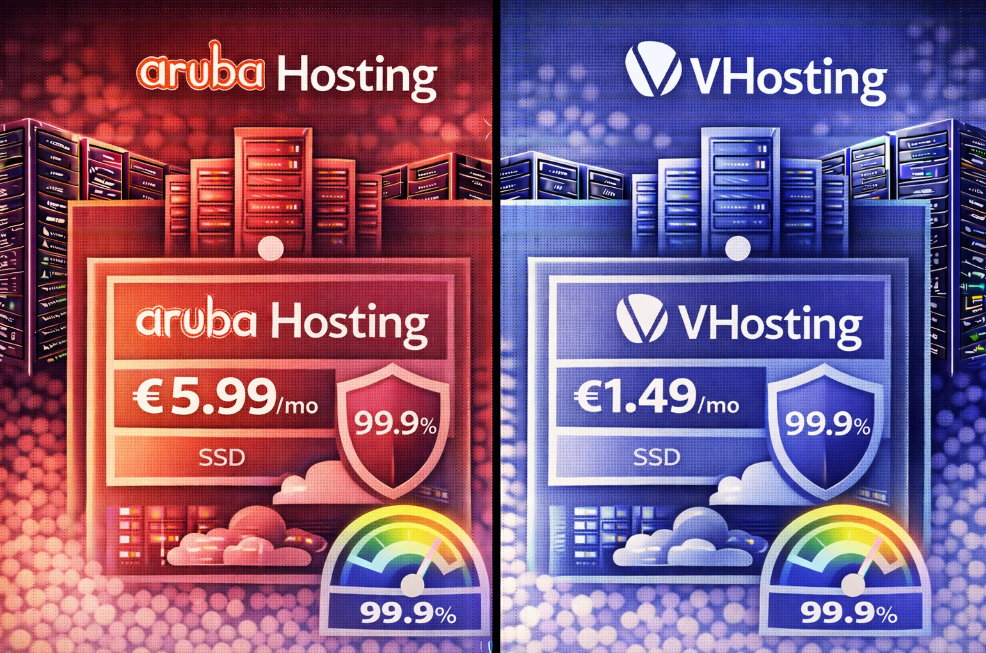 Aruba Hosting vs VHosting 2026: Hosting Italiano Business o Low Cost?
