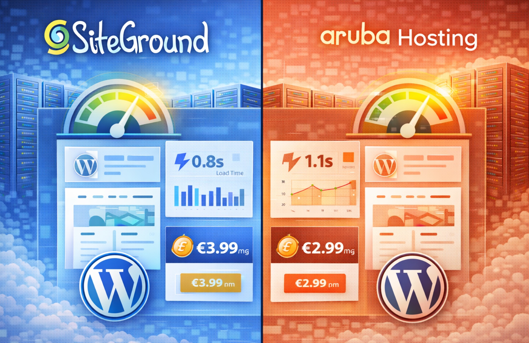 SiteGround vs Aruba Hosting – Quale Conviene Davvero? Confronto SiteGround vs Aruba Hosting prestazioni e prezzi