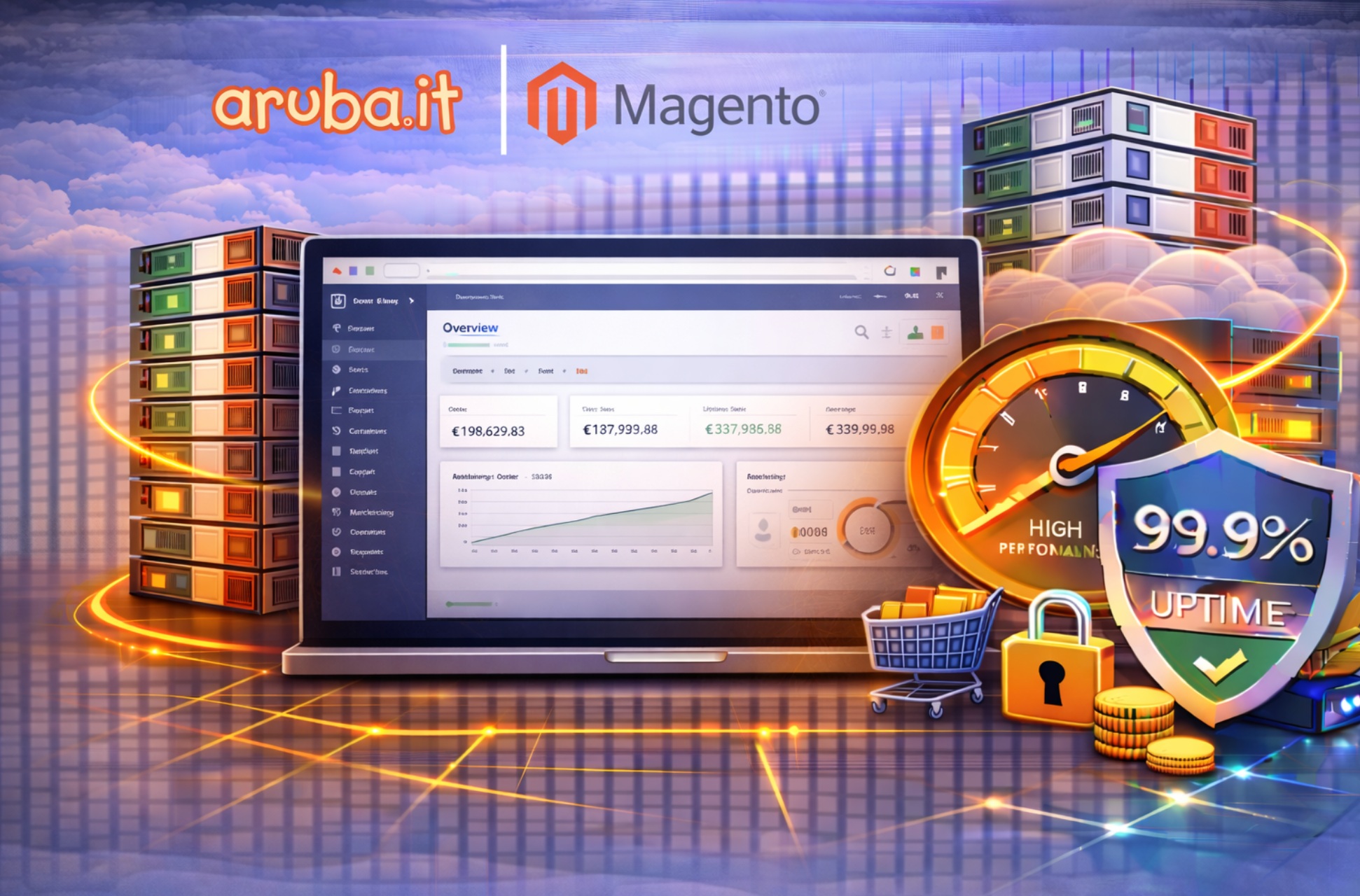 Aruba Magento Hosting – Performance Server Hosting Aruba per Magento con focus su server dedicati e velocità