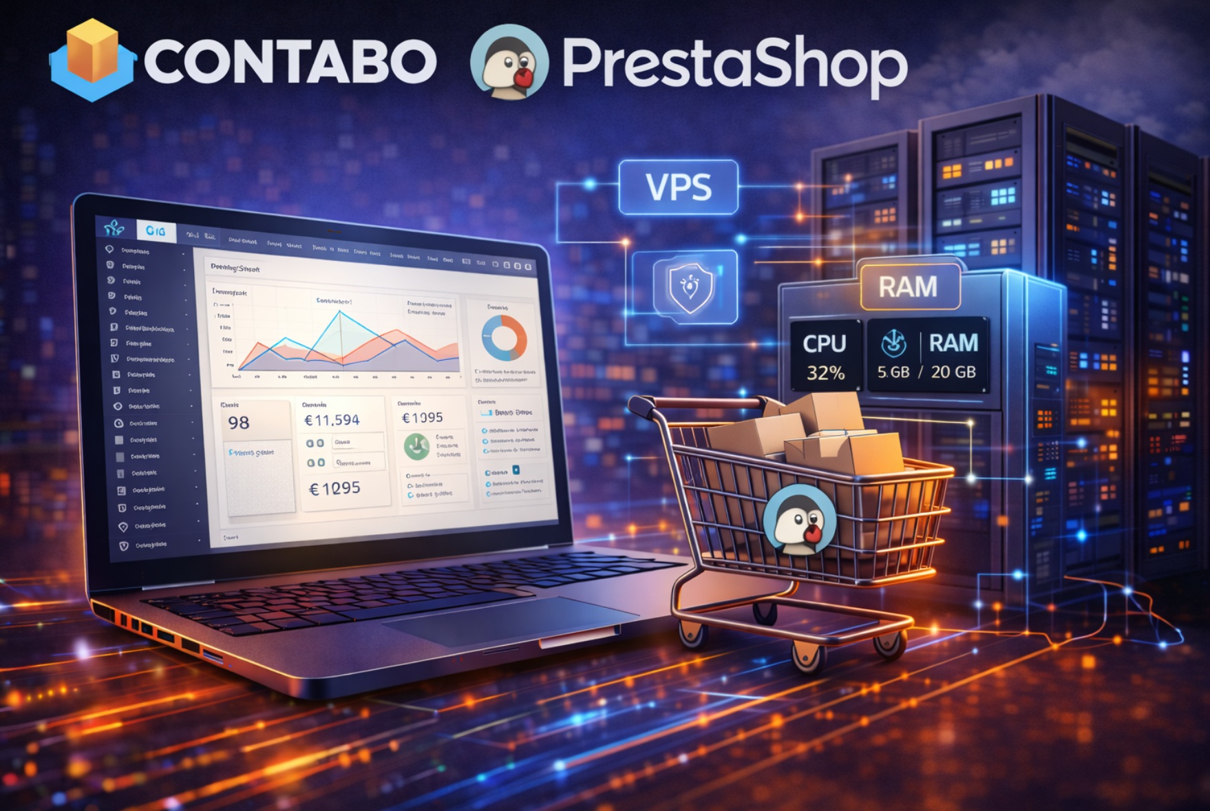 Hosting Contabo per PrestaShop con focus su server VPS